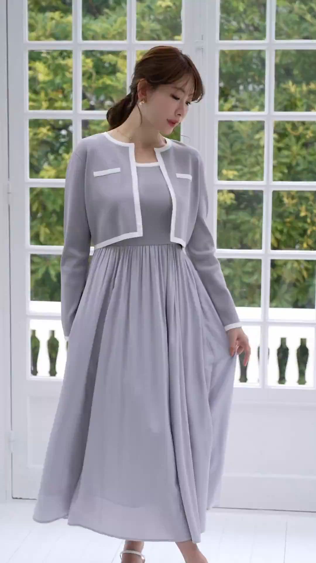 Bicolor Knit Dress Set（ワンピース）｜Her lip to（ハーリップトゥー