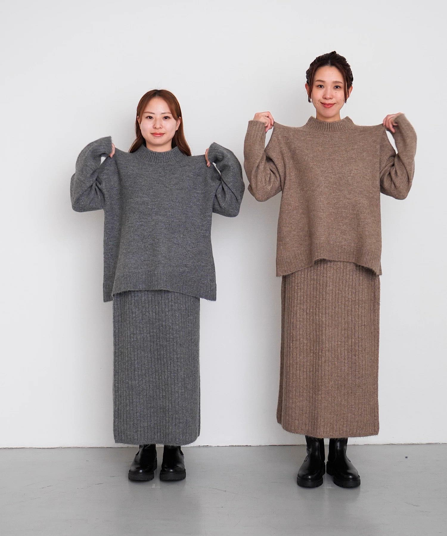 ☆ るいれん☆モックネックニットとスカートの2セットアップ☆ ☆ るいれん様専用☆モックネックニットとスカートの2セットアップ☆