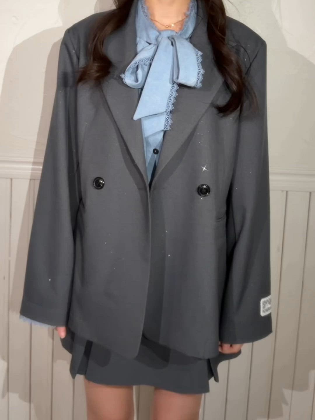 Lallana ラメココテーラードジャケット　ダークネイビー Lame coco tailored jacket/ラメココテーラードジャケット（テーラード