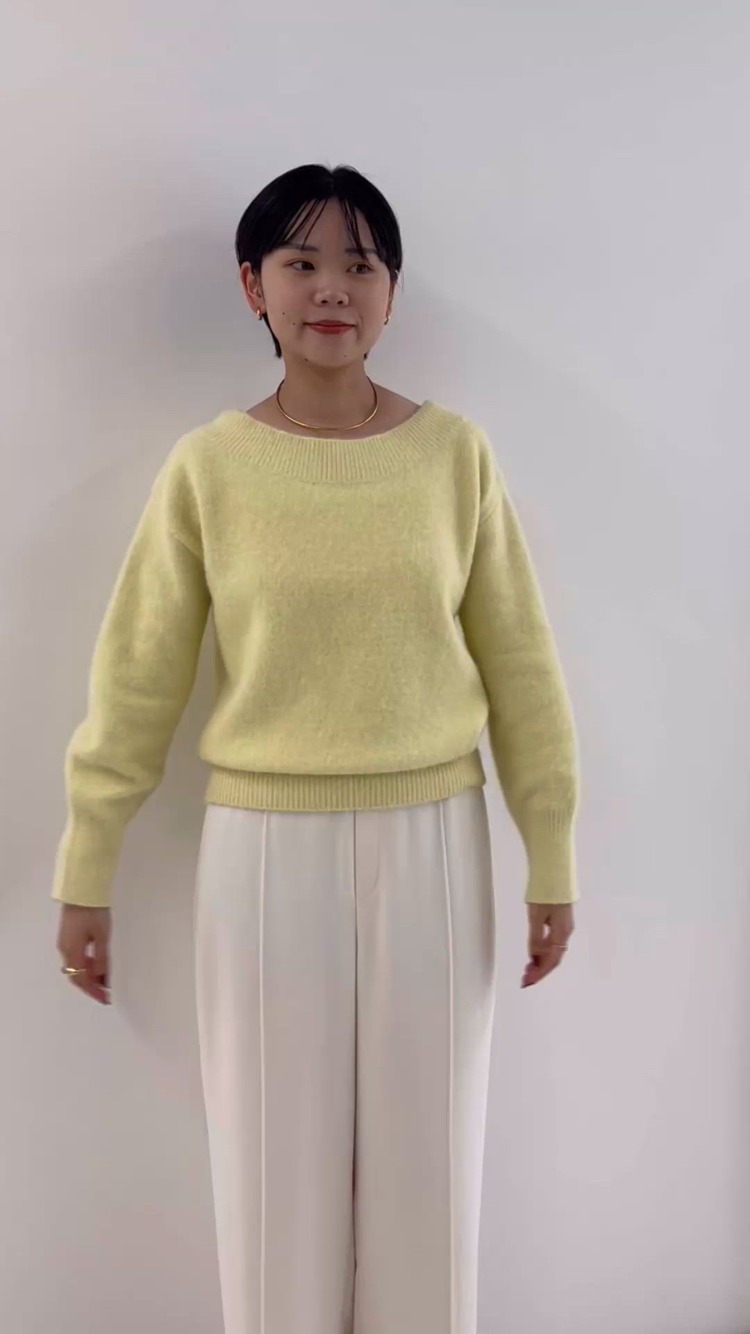 セール】ヘアリー2WAYプルオーバーニット（ニット/セーター