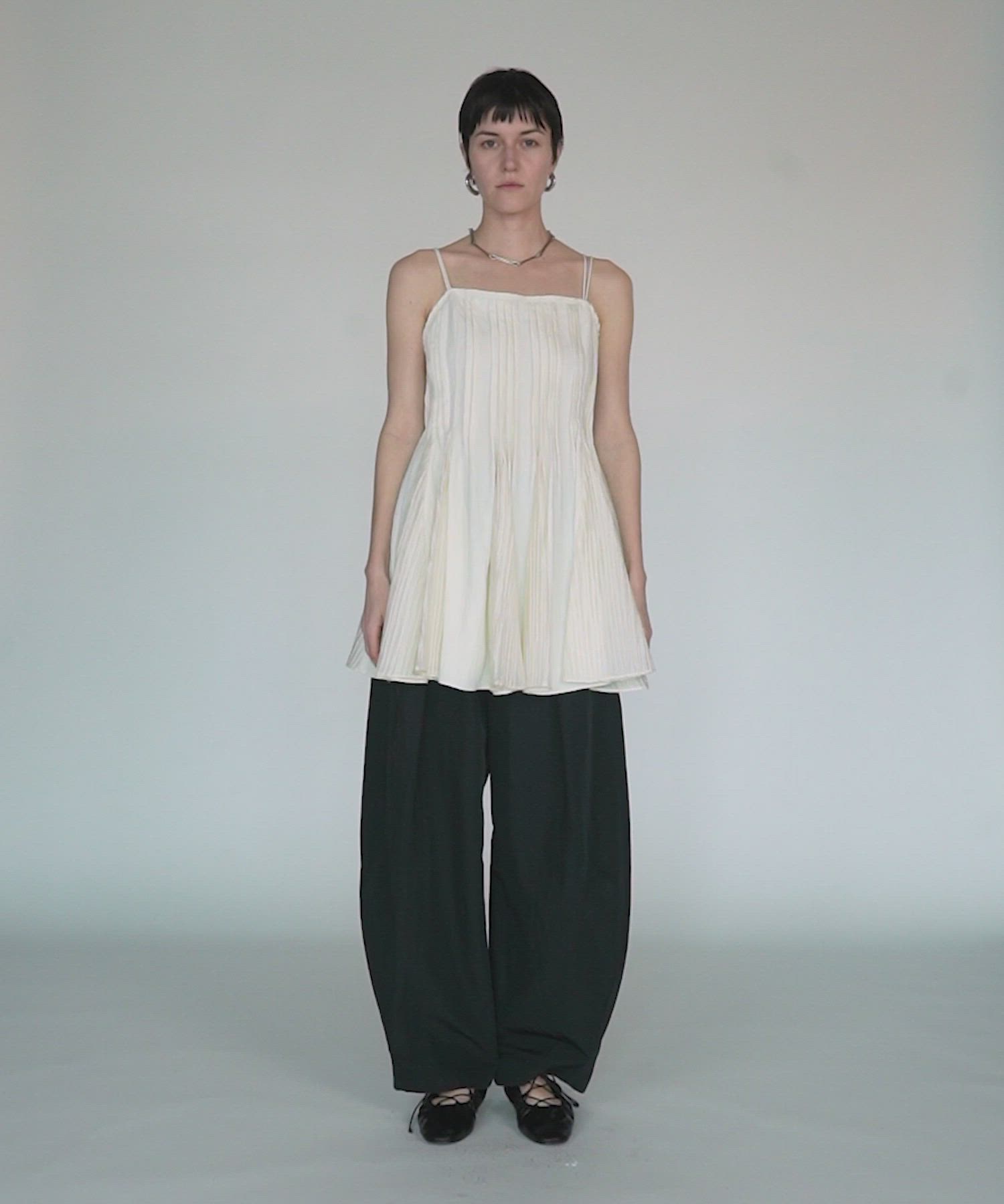 Knife Pleat Mini Dress/ナイフプリーツミニワンピース（シャツ