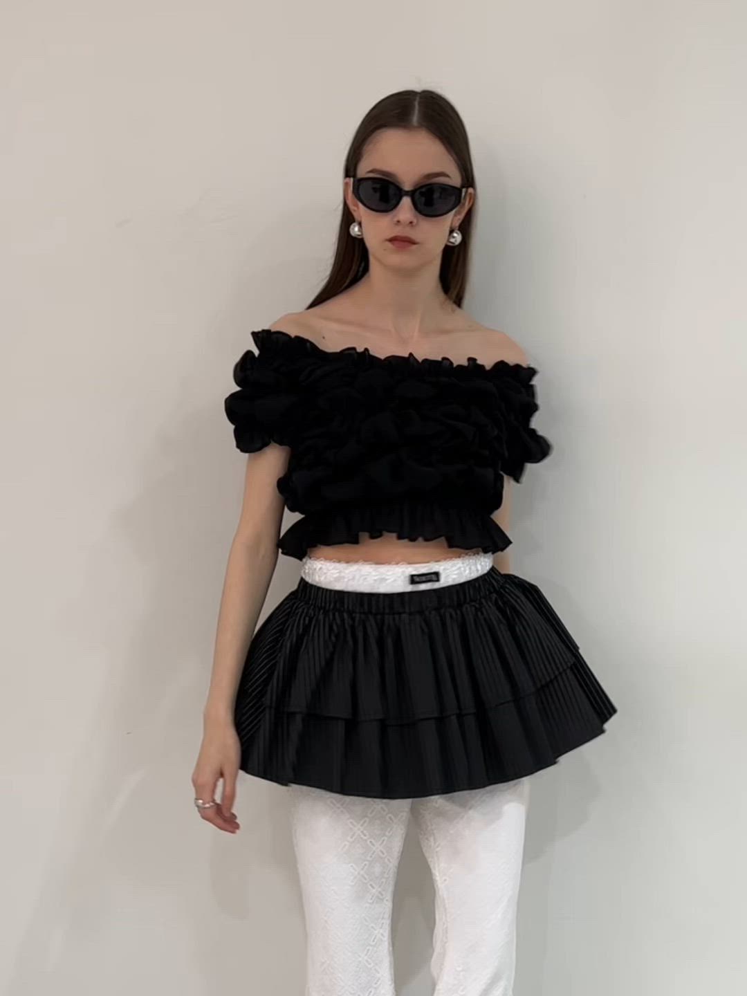 セール】ストライプ柄ギャザーフリルベルト（ベルト）｜VIOLETTA