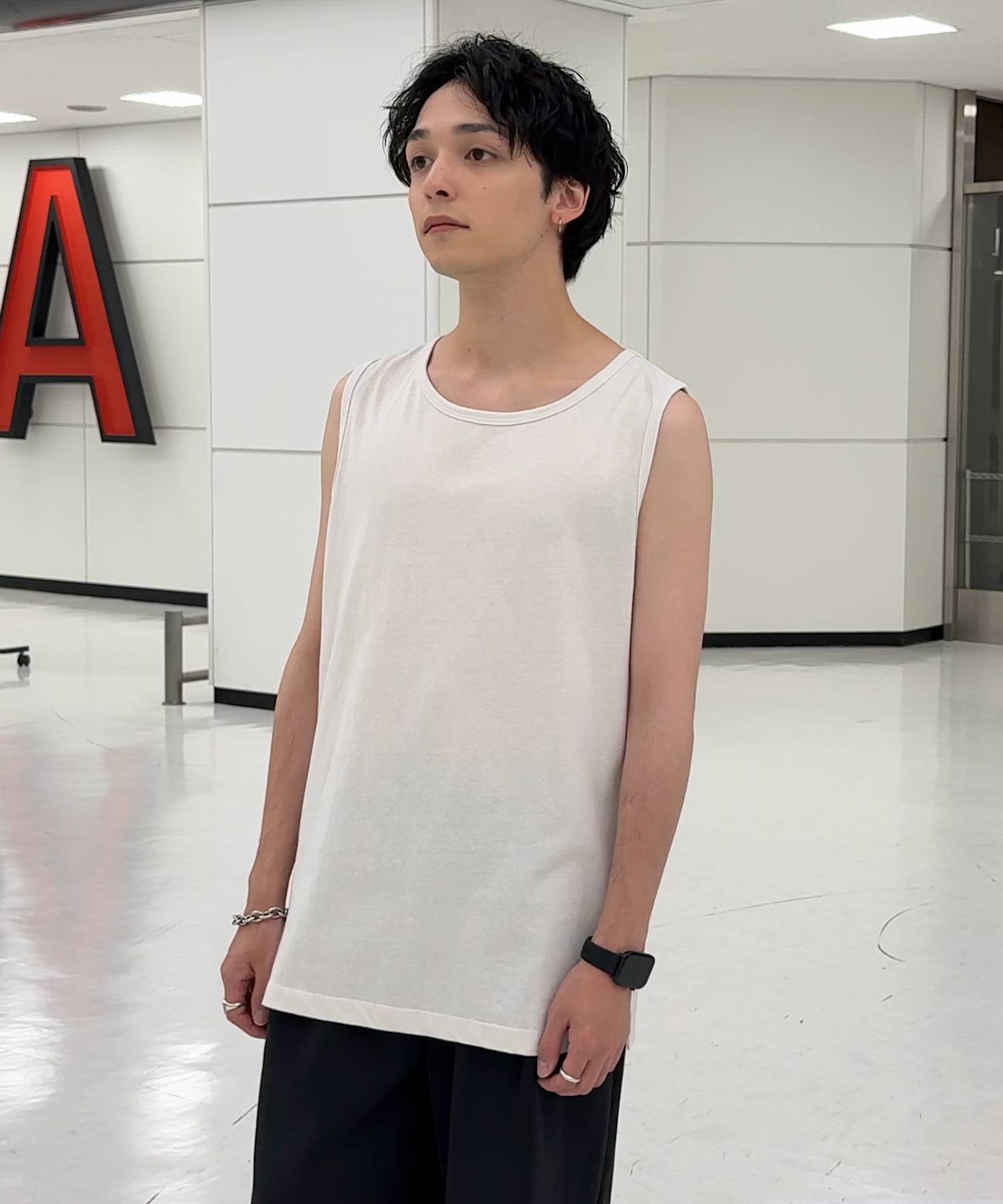 セール】ルーズレイヤードサイドスリットタンクトップ（タンクトップ