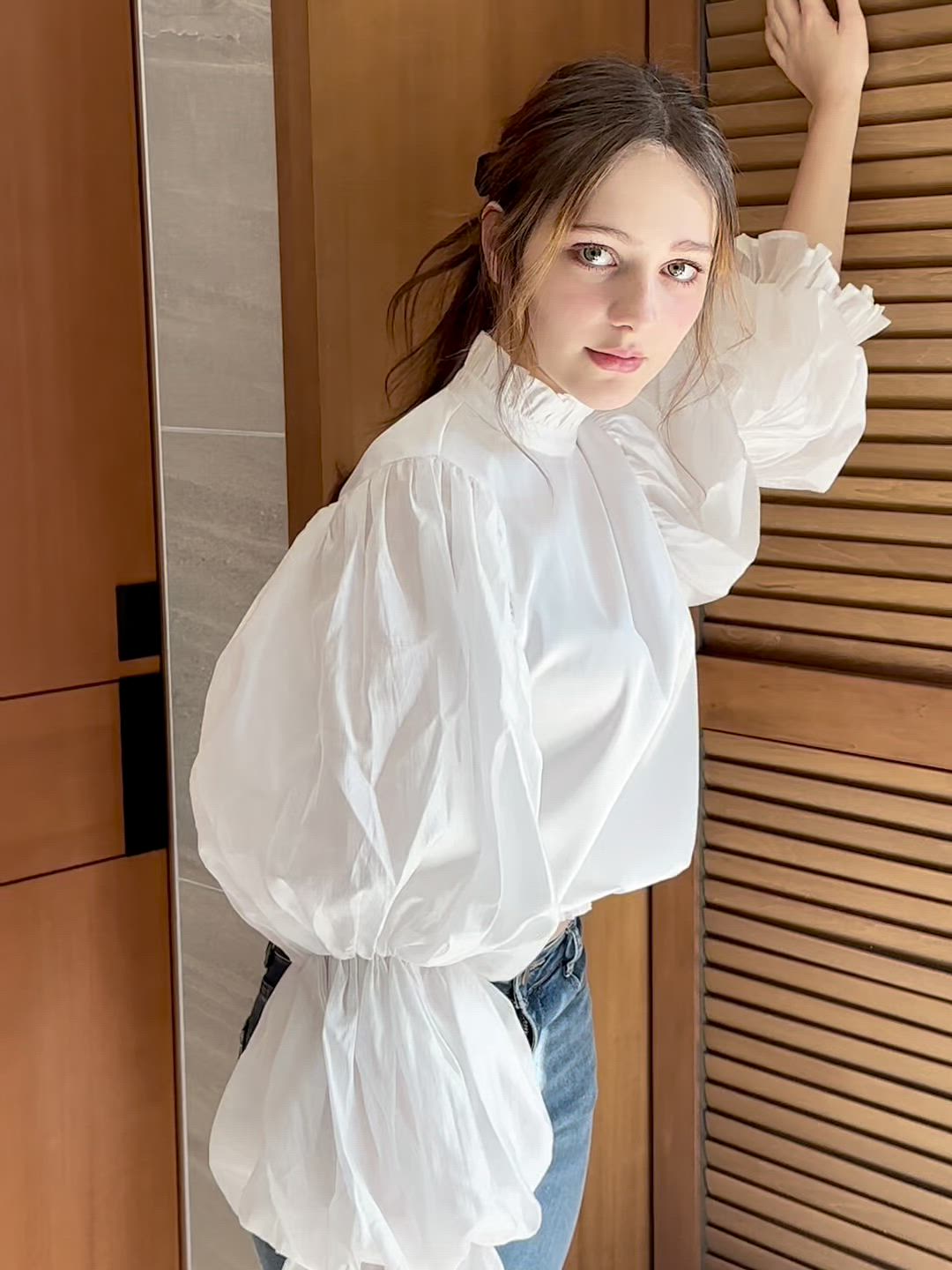 セール】【mieya mieya】whip girl blouse/ホイップガールブラウス