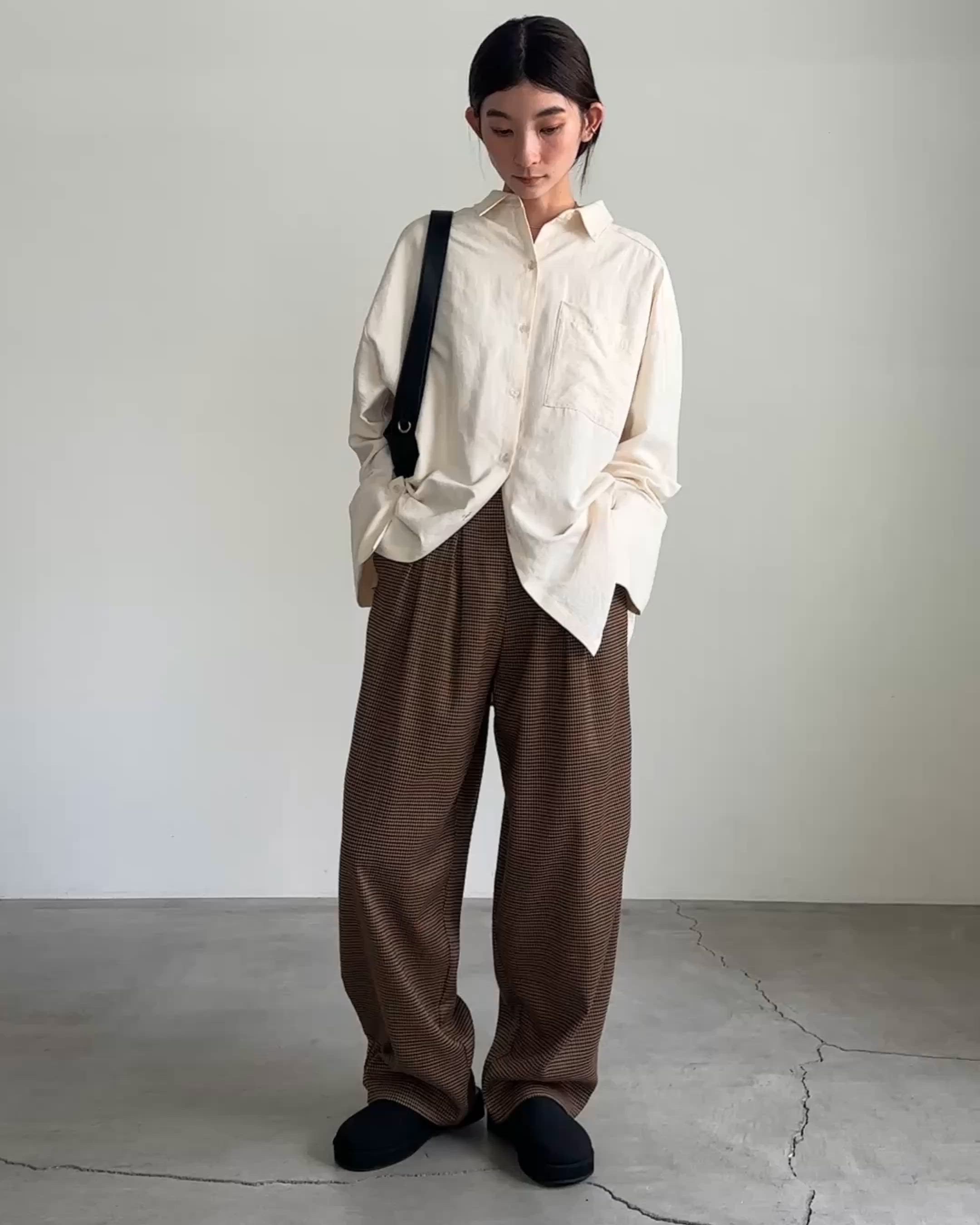 セール】チェック柄タックパンツ（スラックス）｜select MOCA