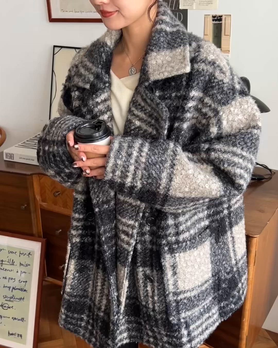 セール】フェイクリングウール2WAYアレンジカラーPコート（ピーコート