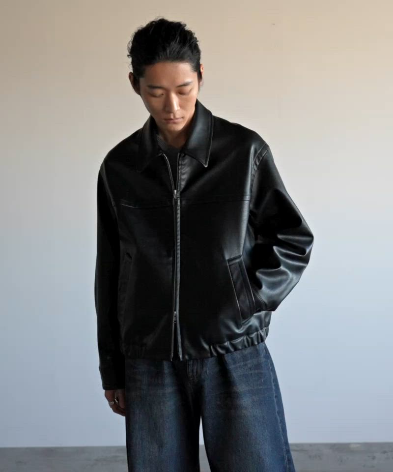 ARTIFICIAL GRAIN / FAUX SUEDE ZIP BLOUSON（ブルゾン）｜WYM LIDNM