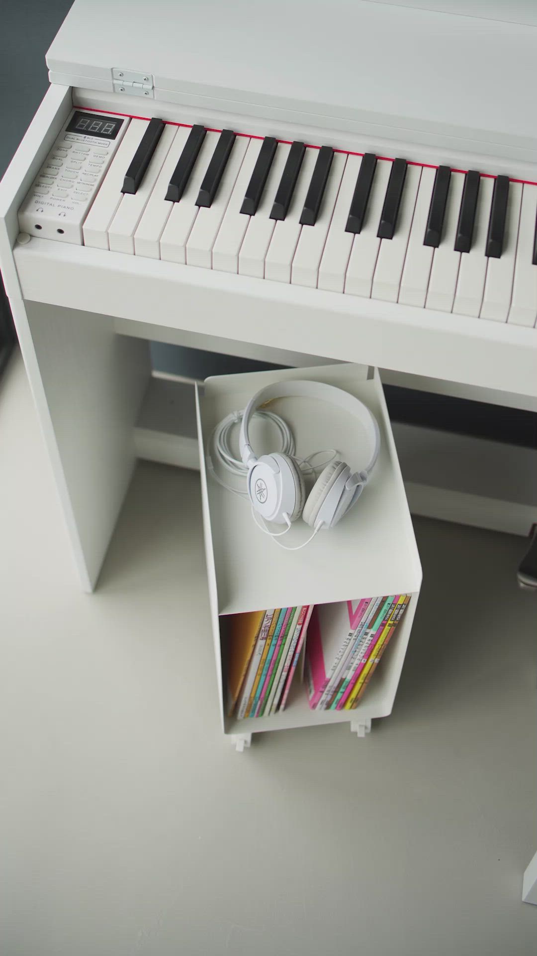 tower（タワー）ピアノ下楽譜収納ワゴン（収納グッズ）｜tower（タワー