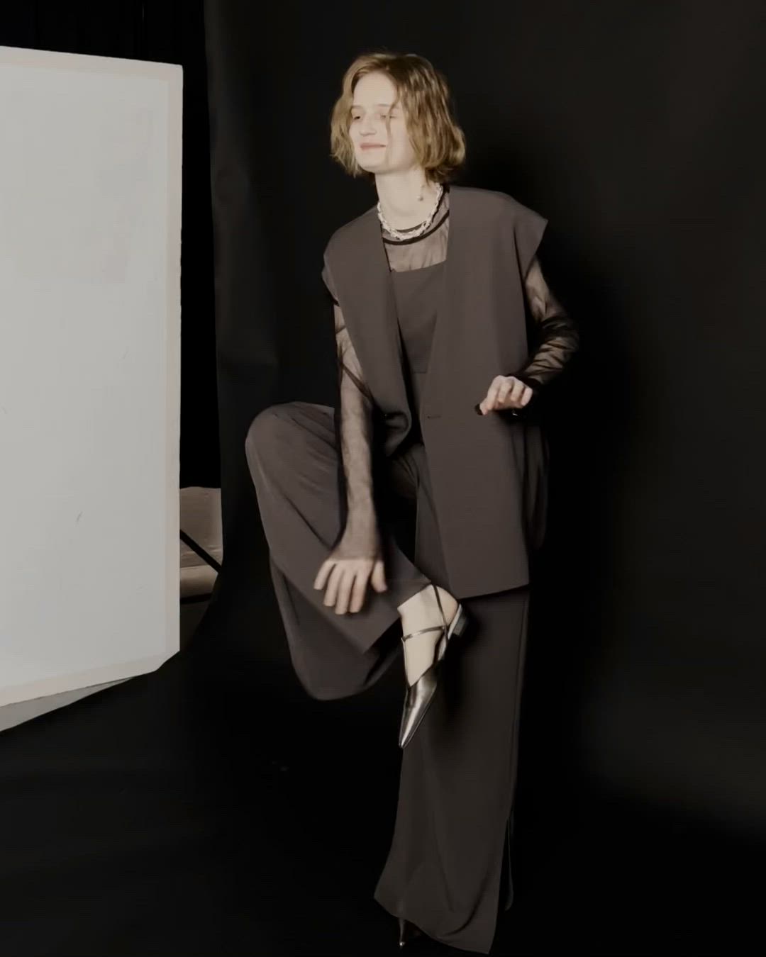 Manish vest setup et.UNIVER パンツドレス　お呼ばれ Manish vest setup（パンツドレス）｜et.UNiVER（エトユニベール）の