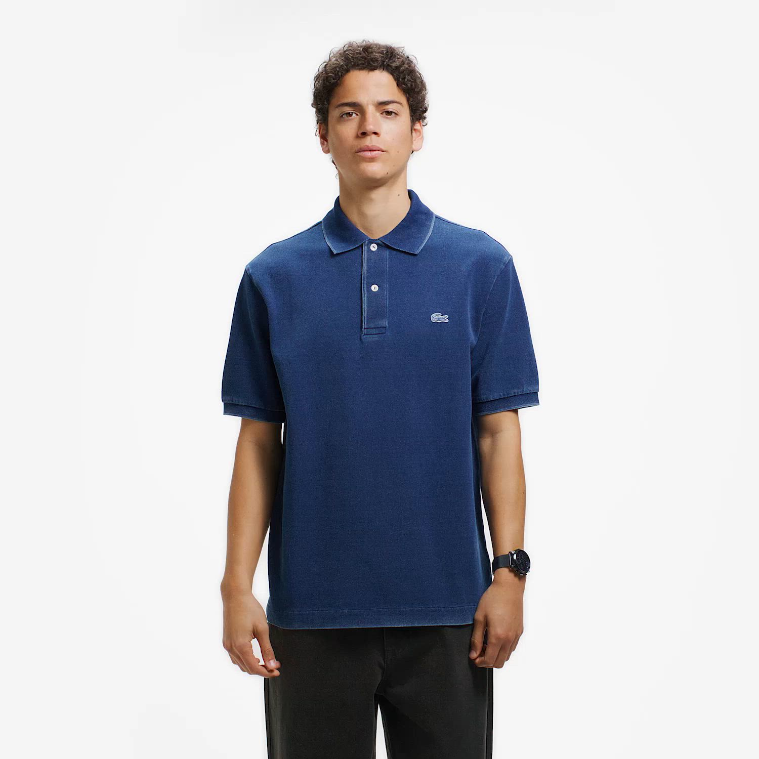 オーバーサイズ インディゴ ポロシャツ（ポロシャツ）｜LACOSTE