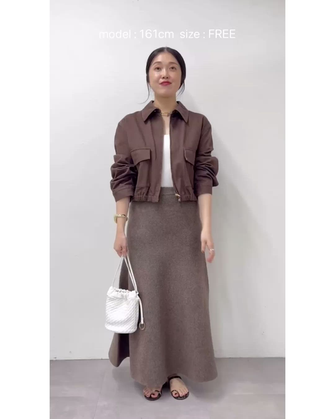 2025 AW ウィムガゼット　ブラウン ニット フレアスカート セール】ニットフレアスカート（スカート）｜Whim Gazette（ウィム