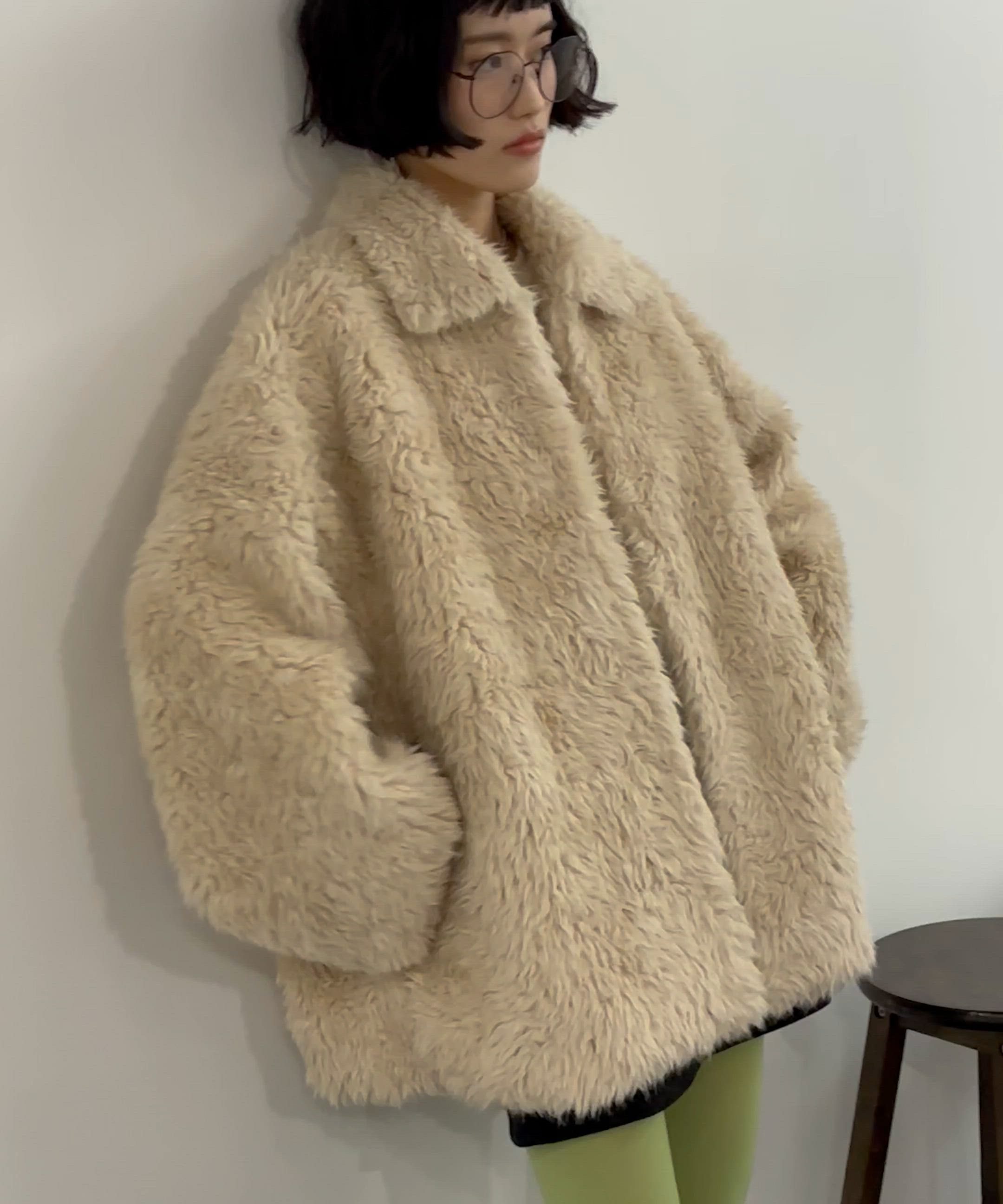 フェイクファーミドルコート（その他アウター）｜THE YOn（ザヨン）の