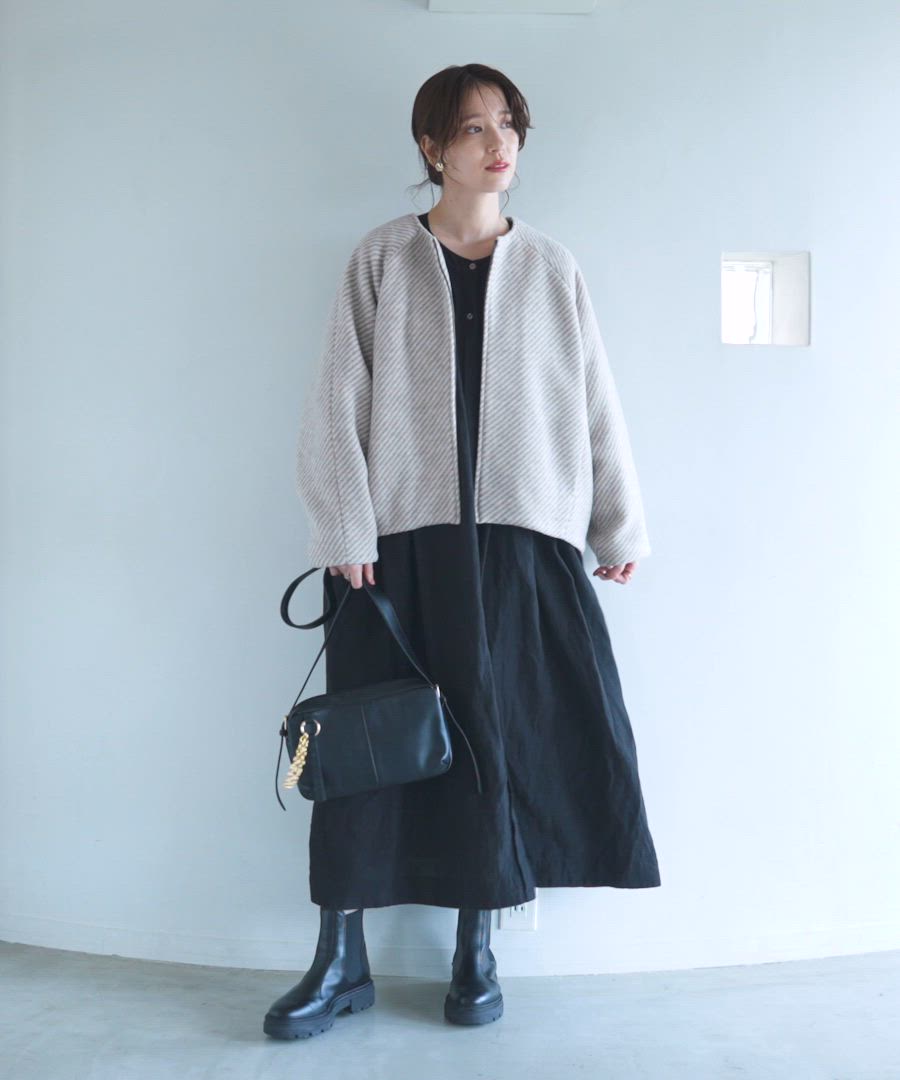 定価36000円◆新品タグ付き◆ヤマダヤ◆ノーカラーコクーンコート DETAILS（ディテールズ） ジャケット ノーカラージャケット DETAILS