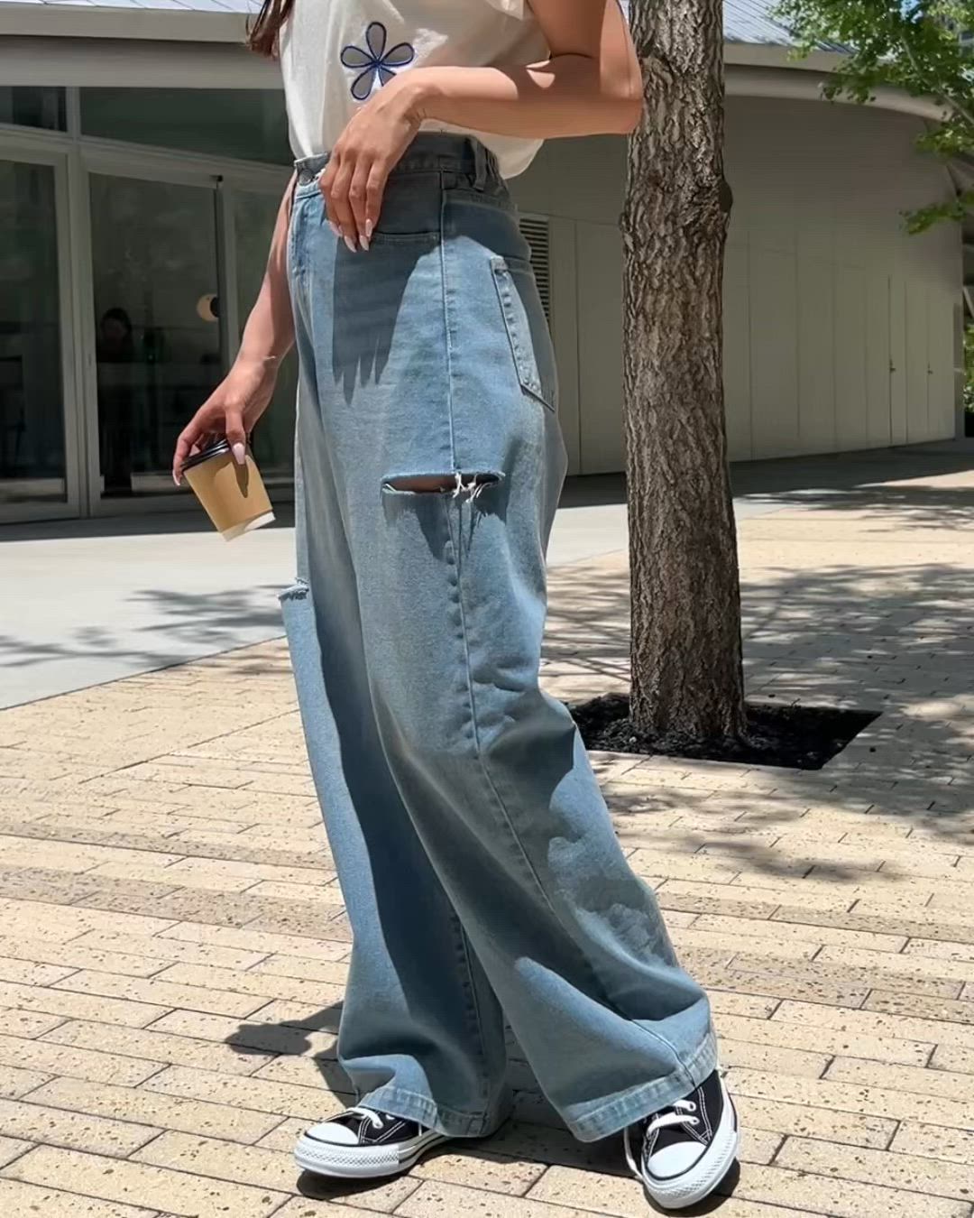 【限界突破シリーズ】初期DENIMEドゥニームダメージ ストレートデニム ブルー 限界突破シリーズ】初期DENIMEドゥニームダメージ ストレートデニム