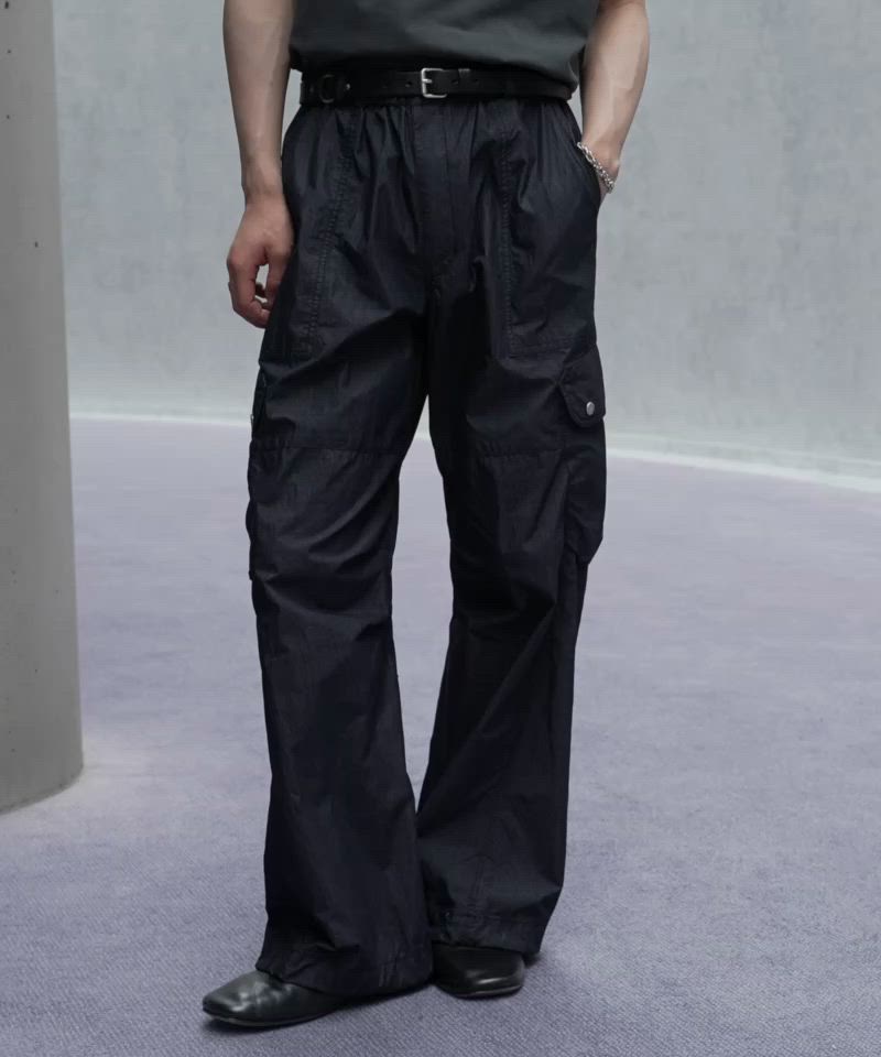 C/N WASHER CURVED FLARE WIDE CARGO（カーゴパンツ）｜WYM LIDNM