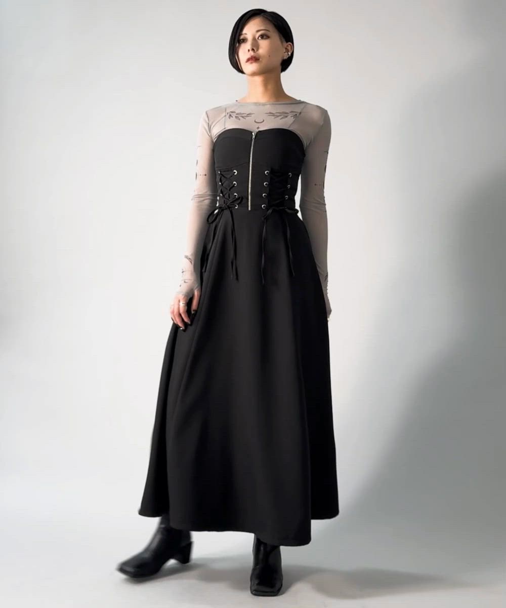 セール】【LVEU.】レースアップビスチェワンピース / ワンピース