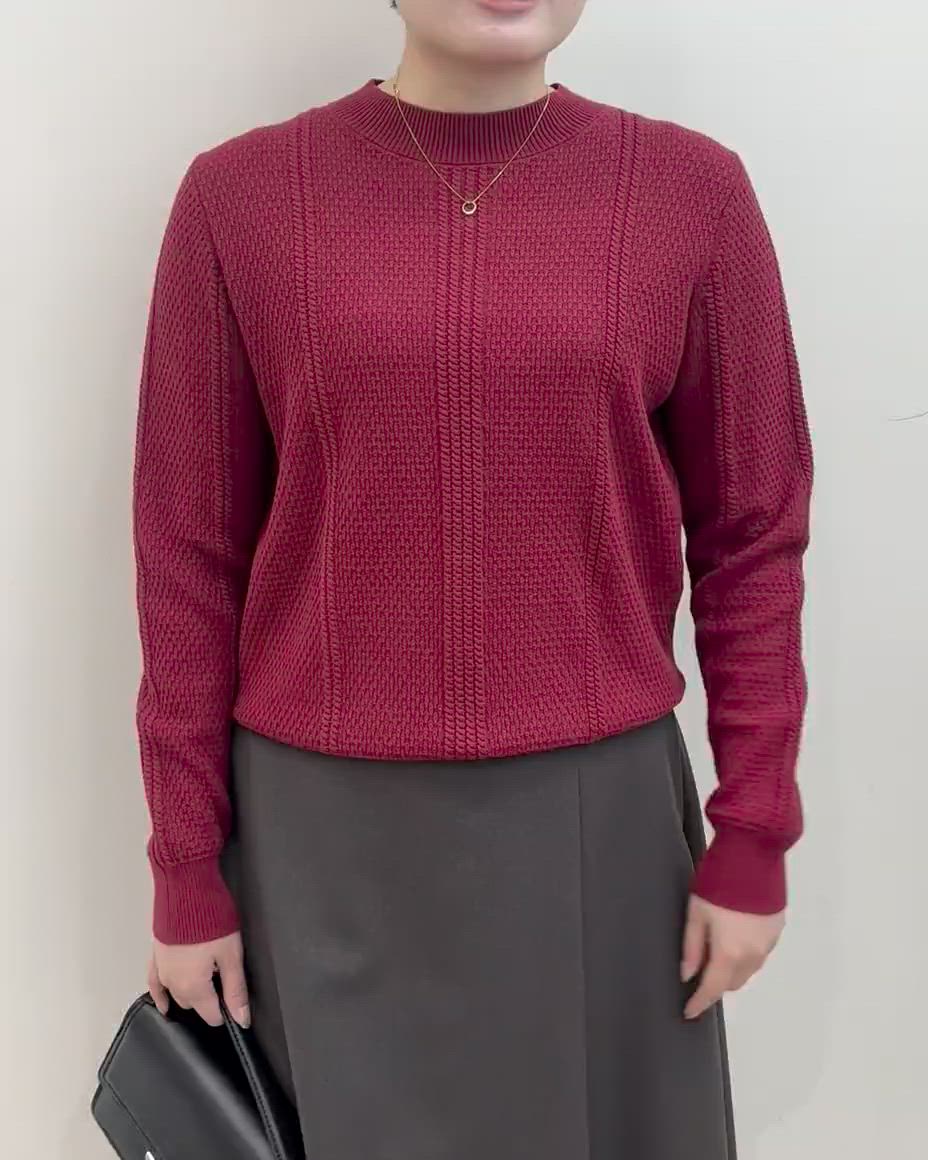 セール】ミニケーブル編みニット/洗える（ニット/セーター）｜MK