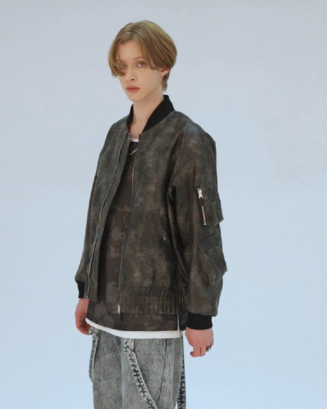 セール】vintage make PU / camouflage reversible MA-1