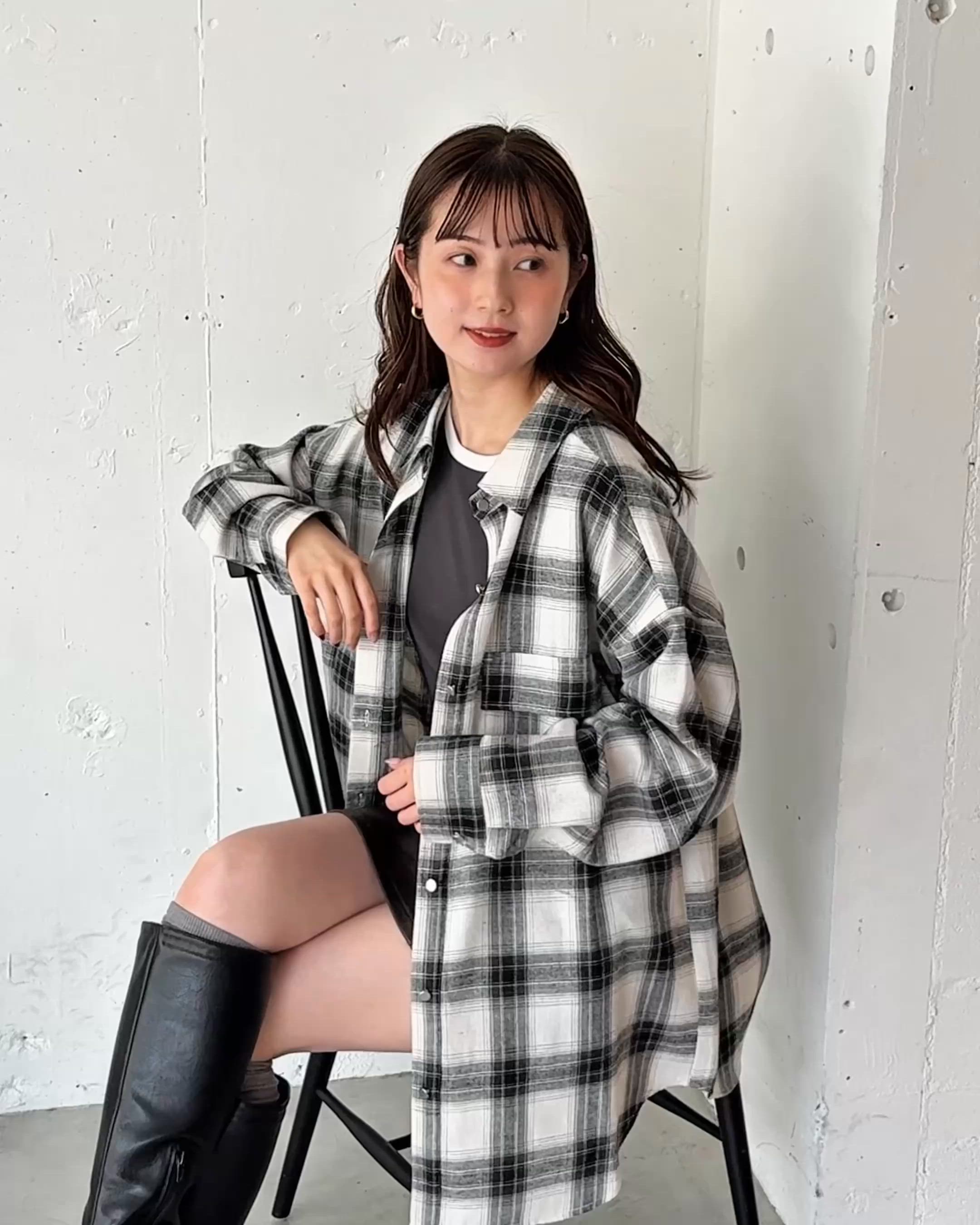 セール】【ZOZO限定アイテム】デニム×チェックBIGシャツジャケット