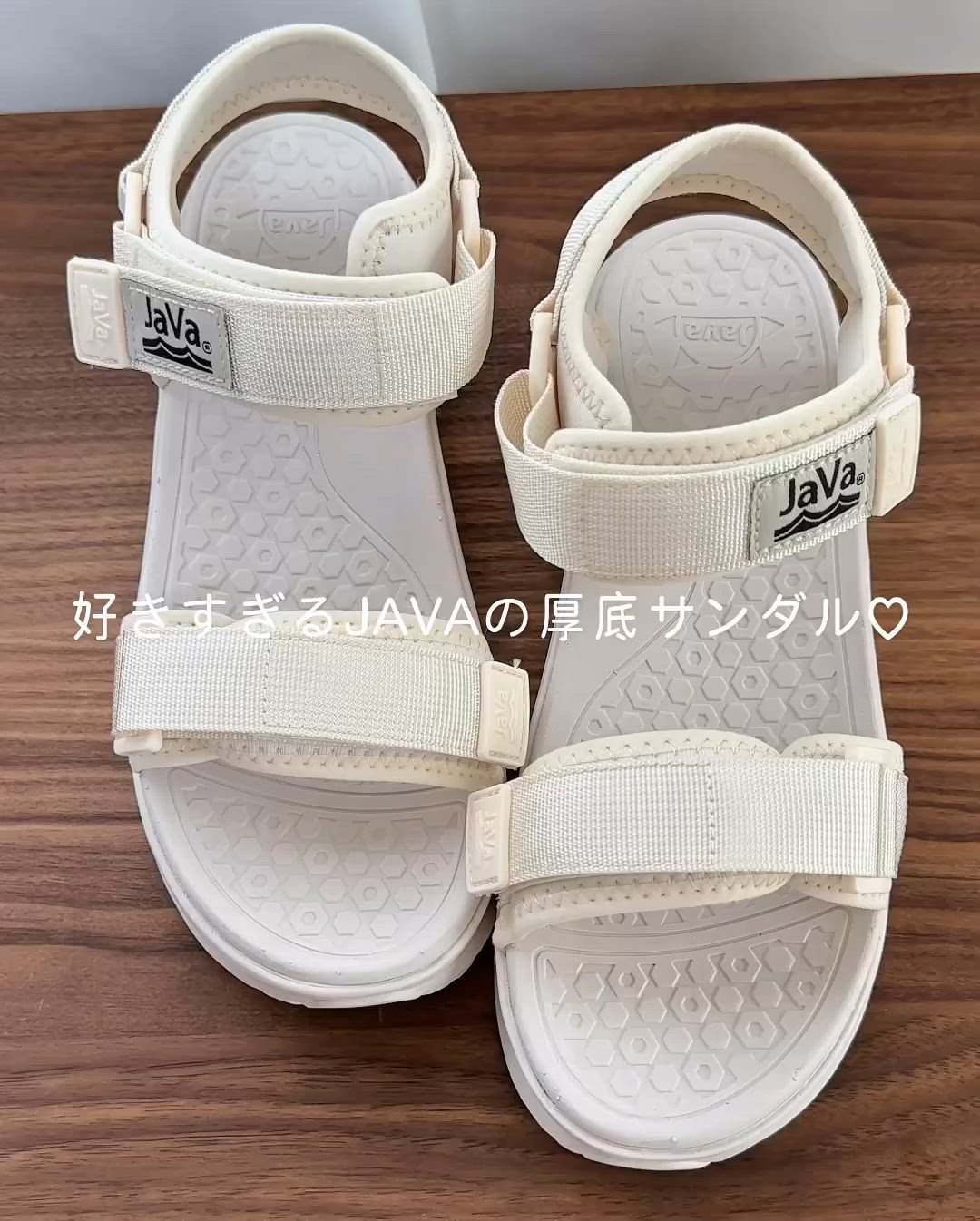 セール】《JaVaジャバコラボ》夏 定番！ベルクロ厚底サンダル