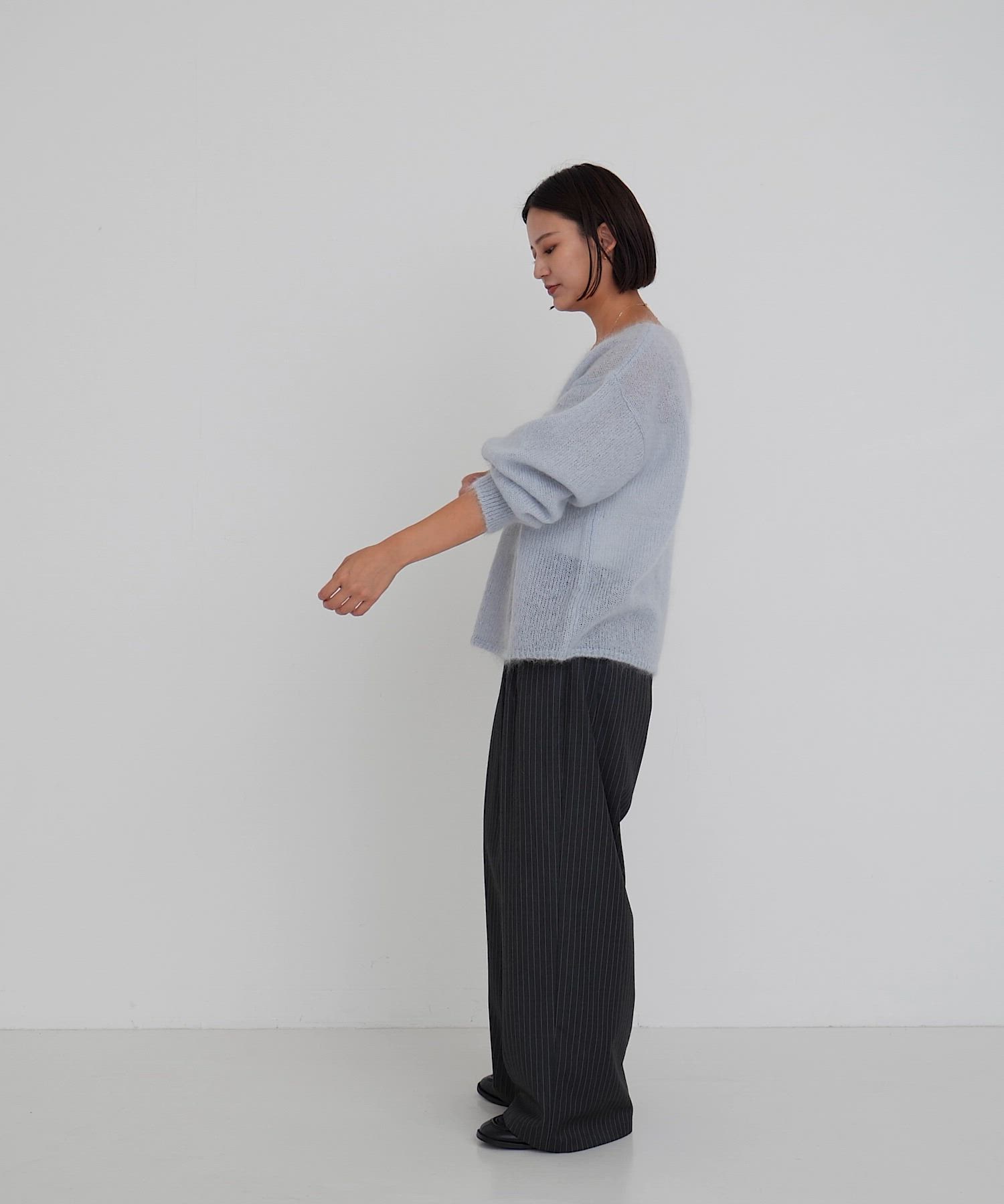 セール】『3サイズ展開』『イージーケア』 ウール混タックギャザー