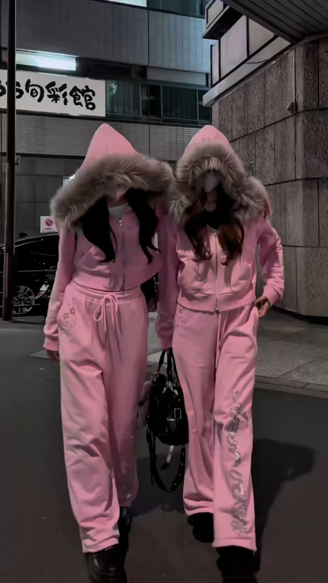 8iuxu_× tinkerend】Rhinestone Wide-leg Sweat Pants / ライン