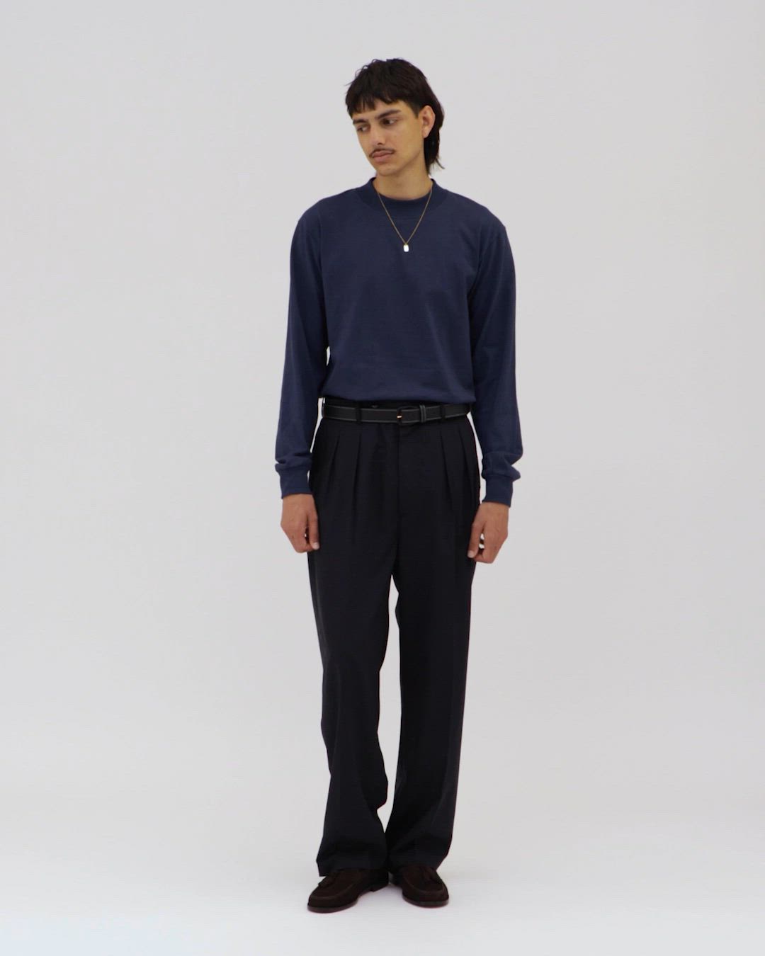Steven Alan＞ ライト ウール トロピカル イン ツープリーツ ドレス