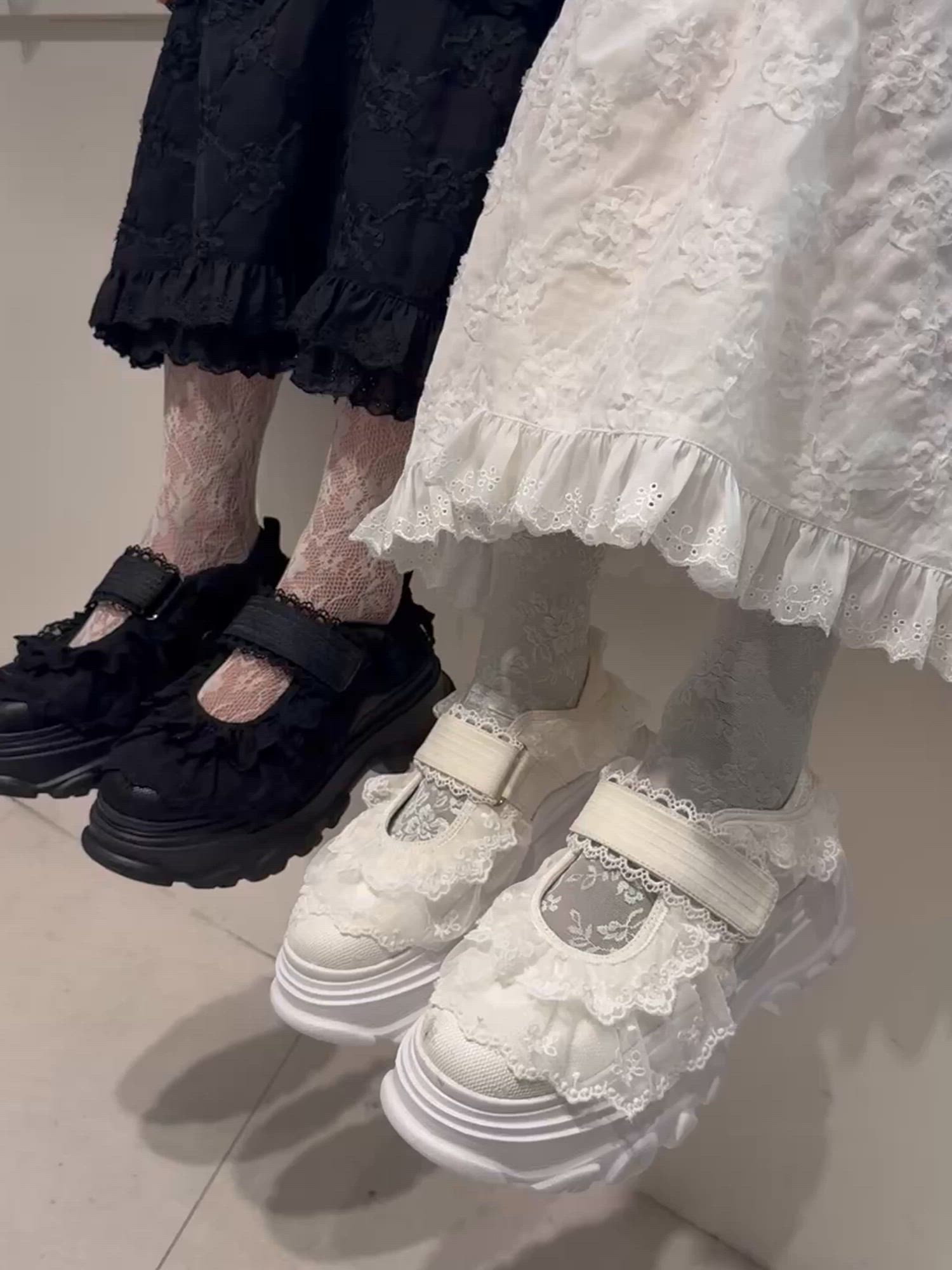 merryjenny メリジェニfrill strap sneakers 靴 frill strap sneakers（スニーカー）｜merry jenny（メリージェニー