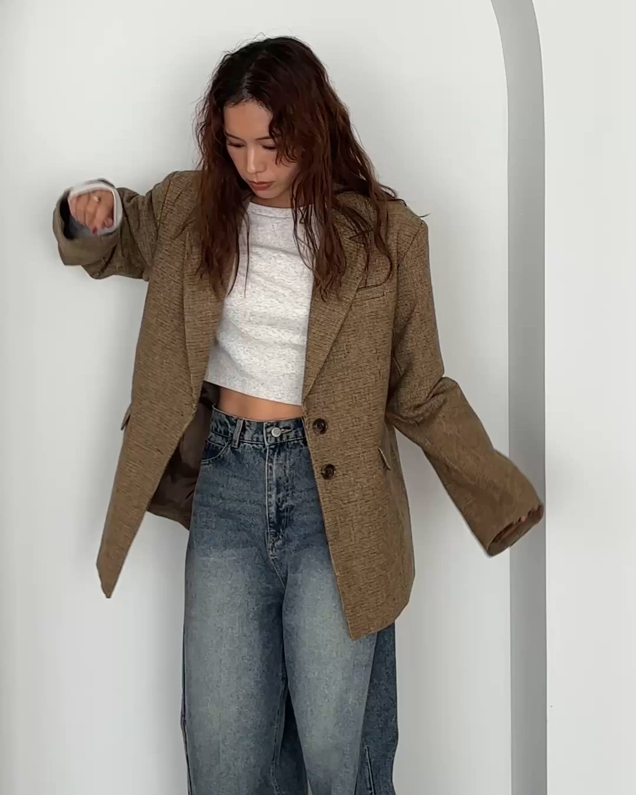 ウール混テーラードジャケット（テーラードジャケット）｜feepur