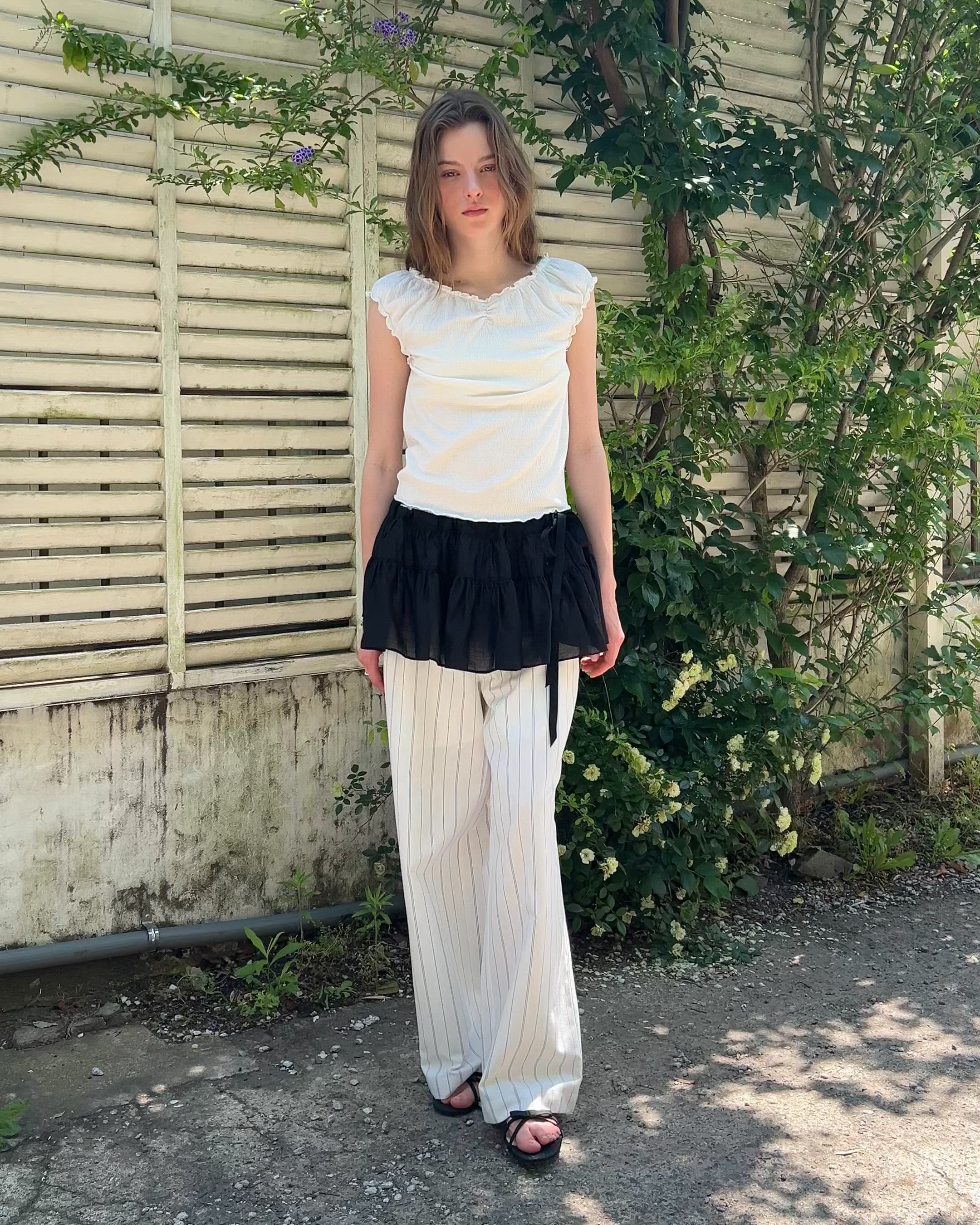セール】piping pocket stripe pants / パイピングポケットストライプ