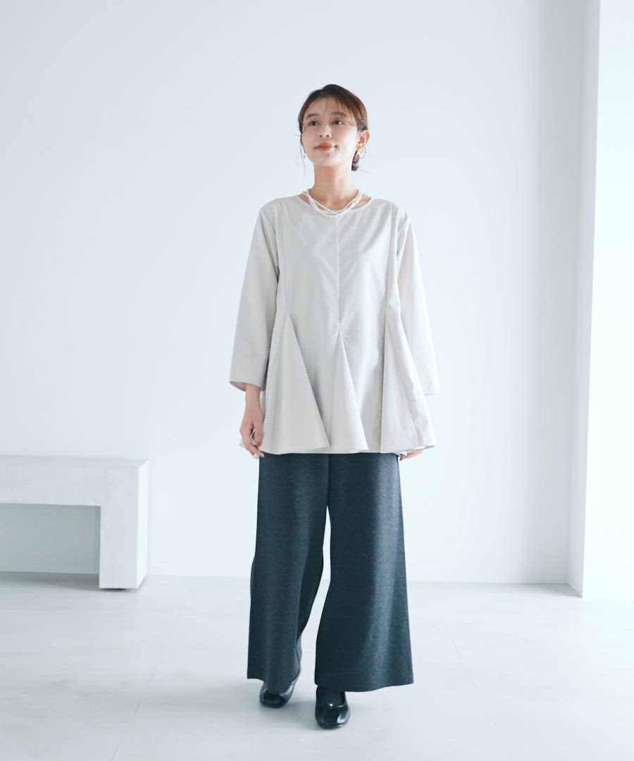 セール】フレアヘムチュニックブラウス《オケージョン2025AW》（シャツ