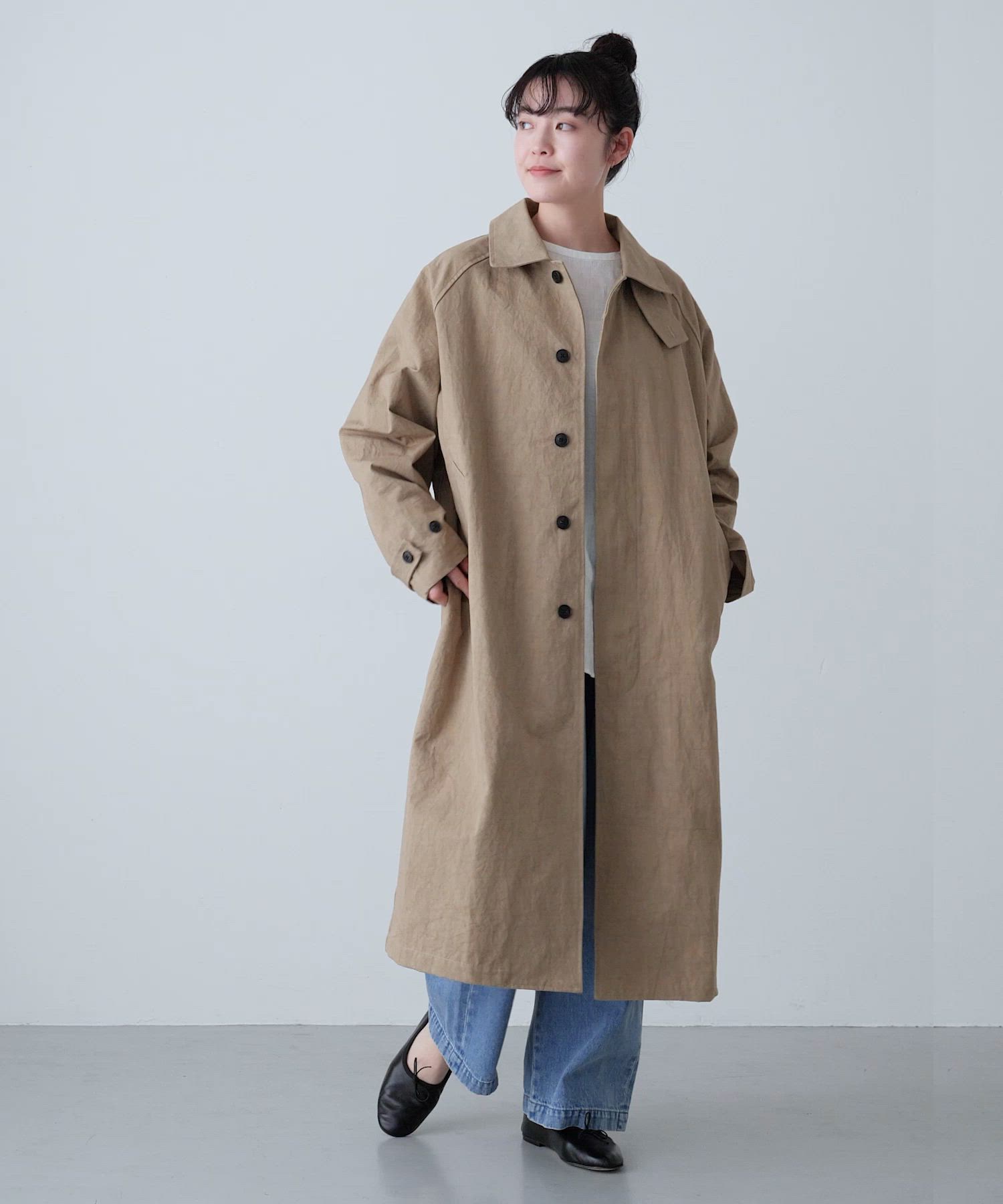 ユニセックス』コットンステンカラーコート（ステンカラーコート）｜か