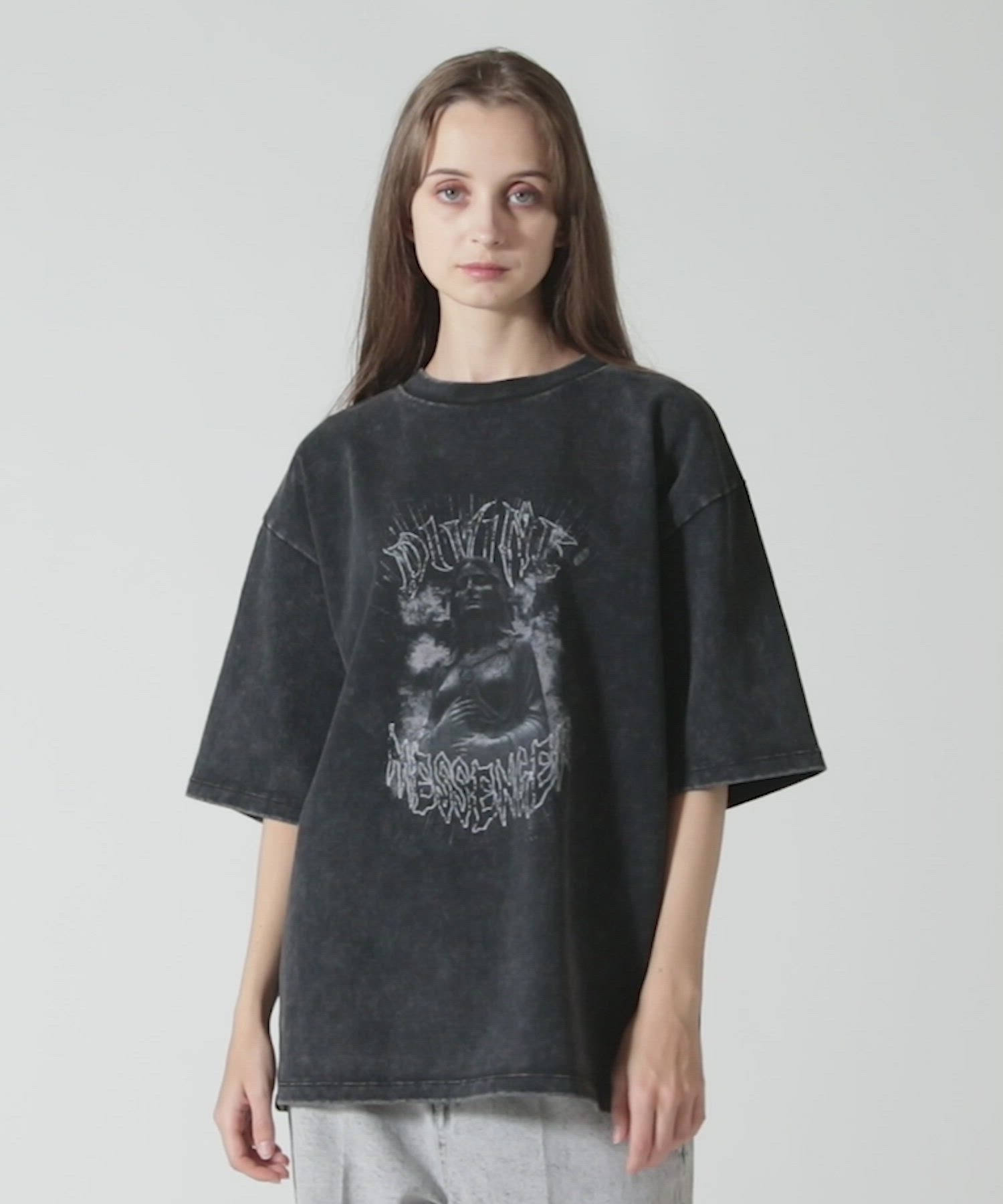 CLEL】High Vintage Design Short Sleeve Print T-shirt/ハイ