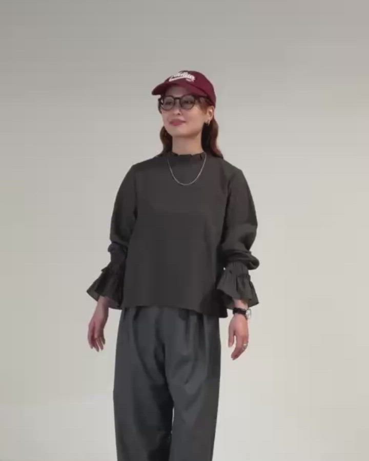 セール】【マシンウォッシャブル】シアーコットンフリルブラウス