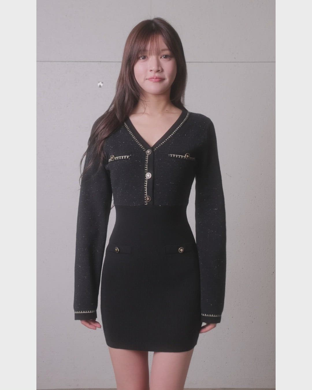 LIP SERVICE チェーンステッチクラシカルワンピース BLACK セール】チェーンステッチクラシカルワンピース（ワンピース