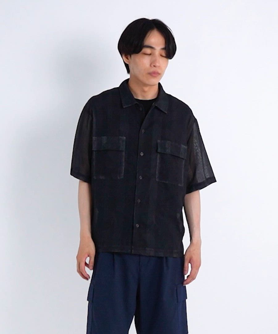 セール】快適サマーシャツ/透かし柄/CLEAN MODE/287595（シャツ