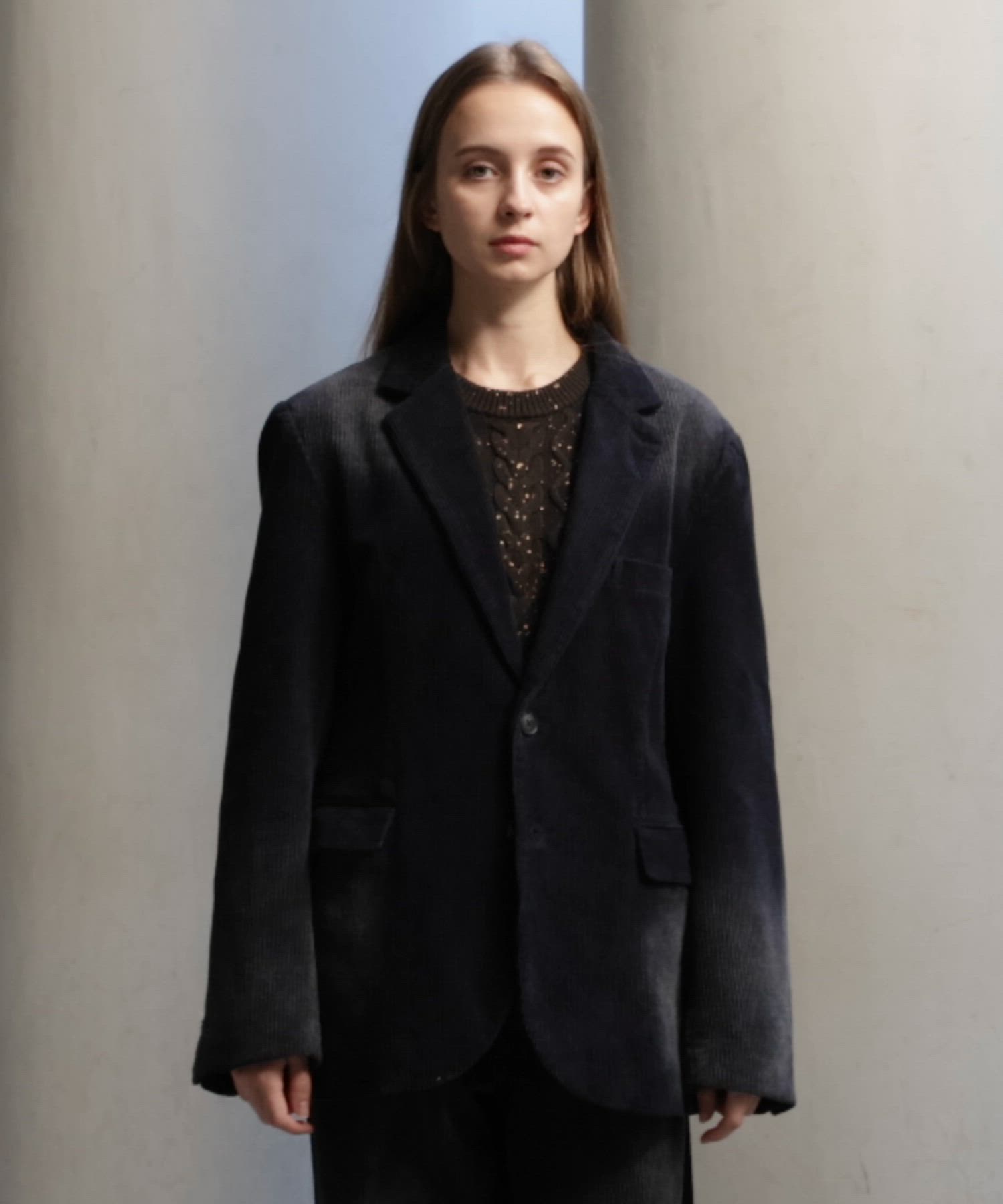 【CLEL】アンティークデザイン コーデュロイシャツジャケットセットアップ CLEL】Antique Design Corduroy Shirt Jacket / アンティークデザイン