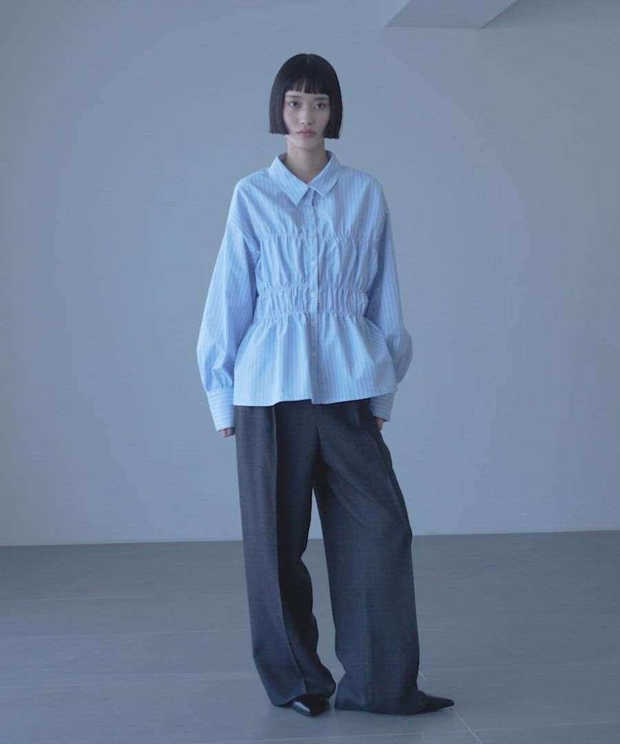 ストライプシャーリングシャツ 638479（シャツ/ブラウス）｜LOWRYS