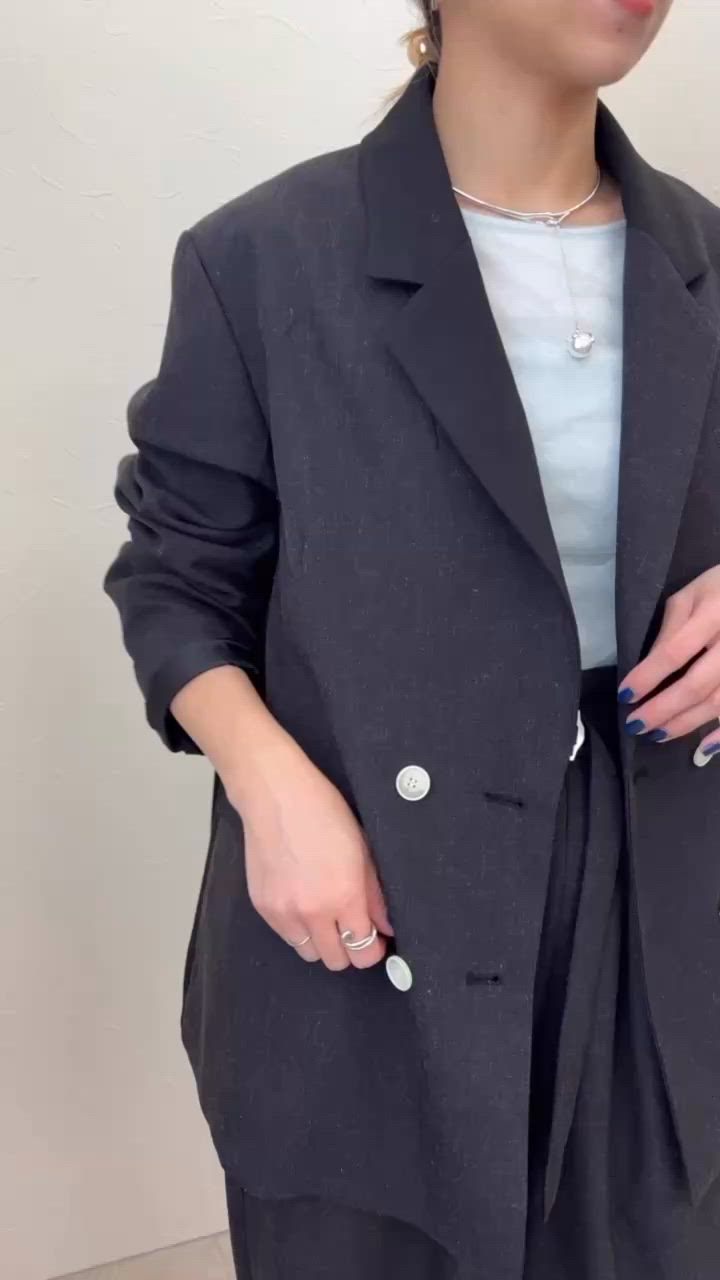 バックプリーツ微配色ジャケット（テーラードジャケット）｜Eimee Law