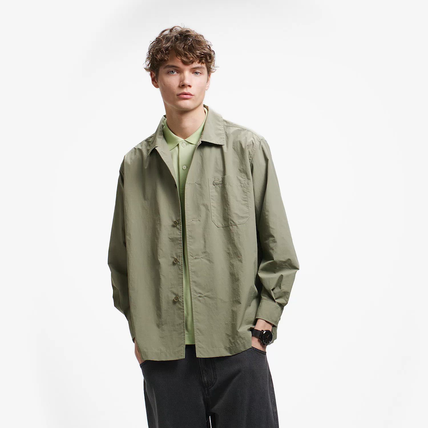 セール】ナイロンリップシャツジャケット（シャツ/ブラウス）｜LACOSTE