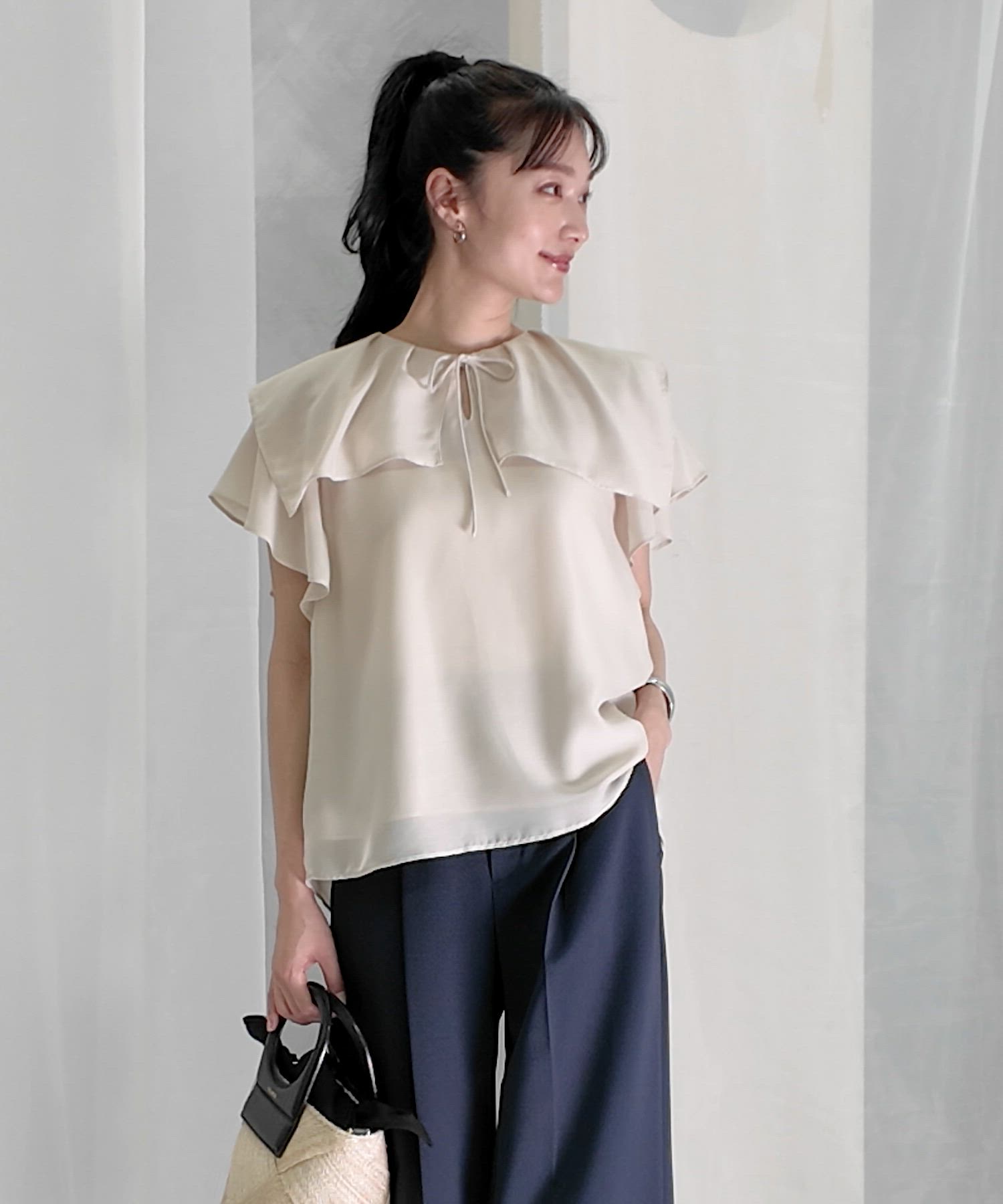 セール】イージーケアフリルブラウス（シャツ/ブラウス）｜URBAN