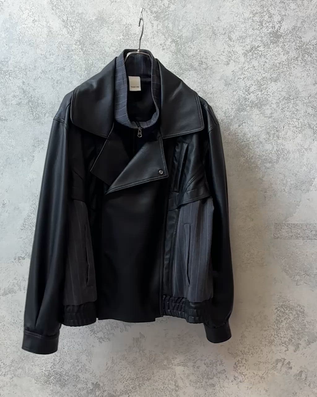 Layered blouson / レイヤードブルゾン（ライダースジャケット