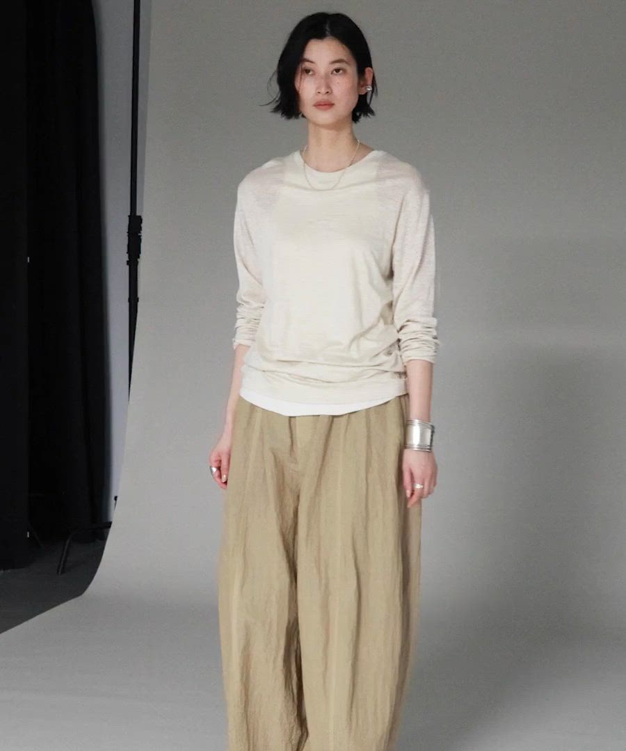 Curensology(カレンソロジー)/シアーリネンロングスリーブTシャツ（T