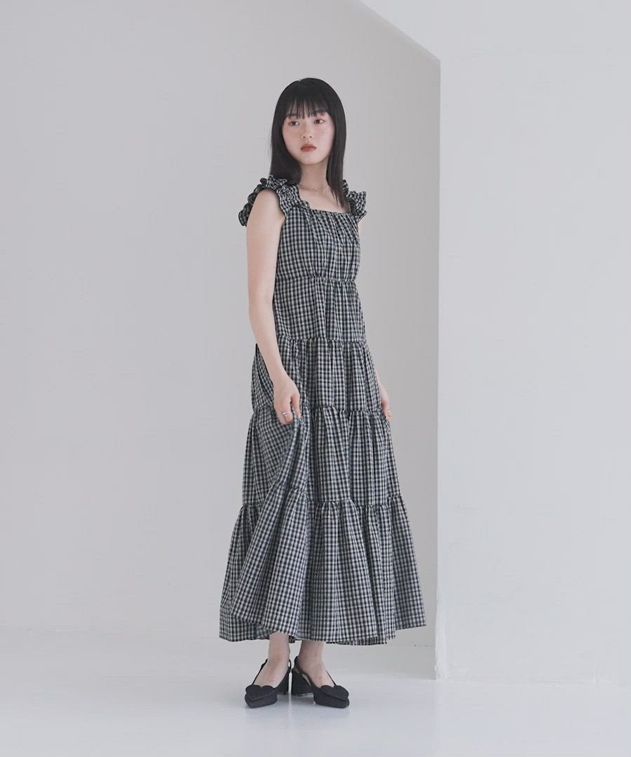 2WAYショルダーフリルワンピース 581599（ワンピース）｜Heather