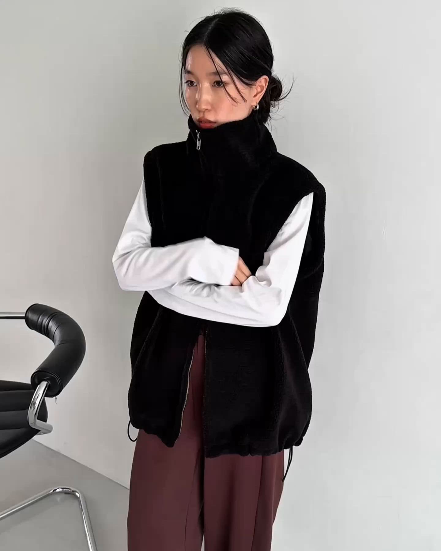 セール】ダブルジップボアベスト（その他アウター）｜feepur