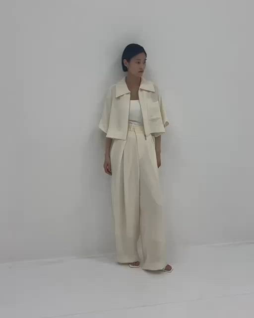 STUDIOUS/ステュディオス】Asymmetric Front Mesh Trousers/アシンメ