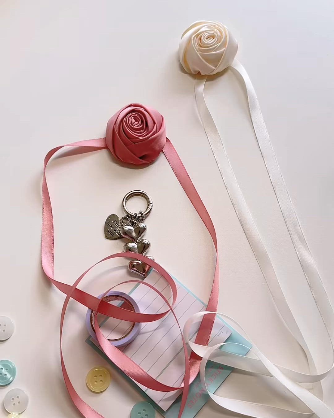セール】ローズ マルチ サテンリボン チョーカー ヘアアクセサリー