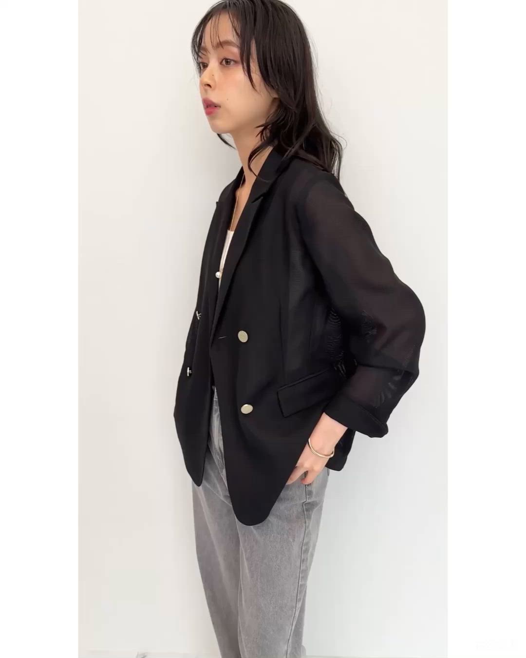 洗える ストレッチ ｜ パナマ シアー テーラードジャケット