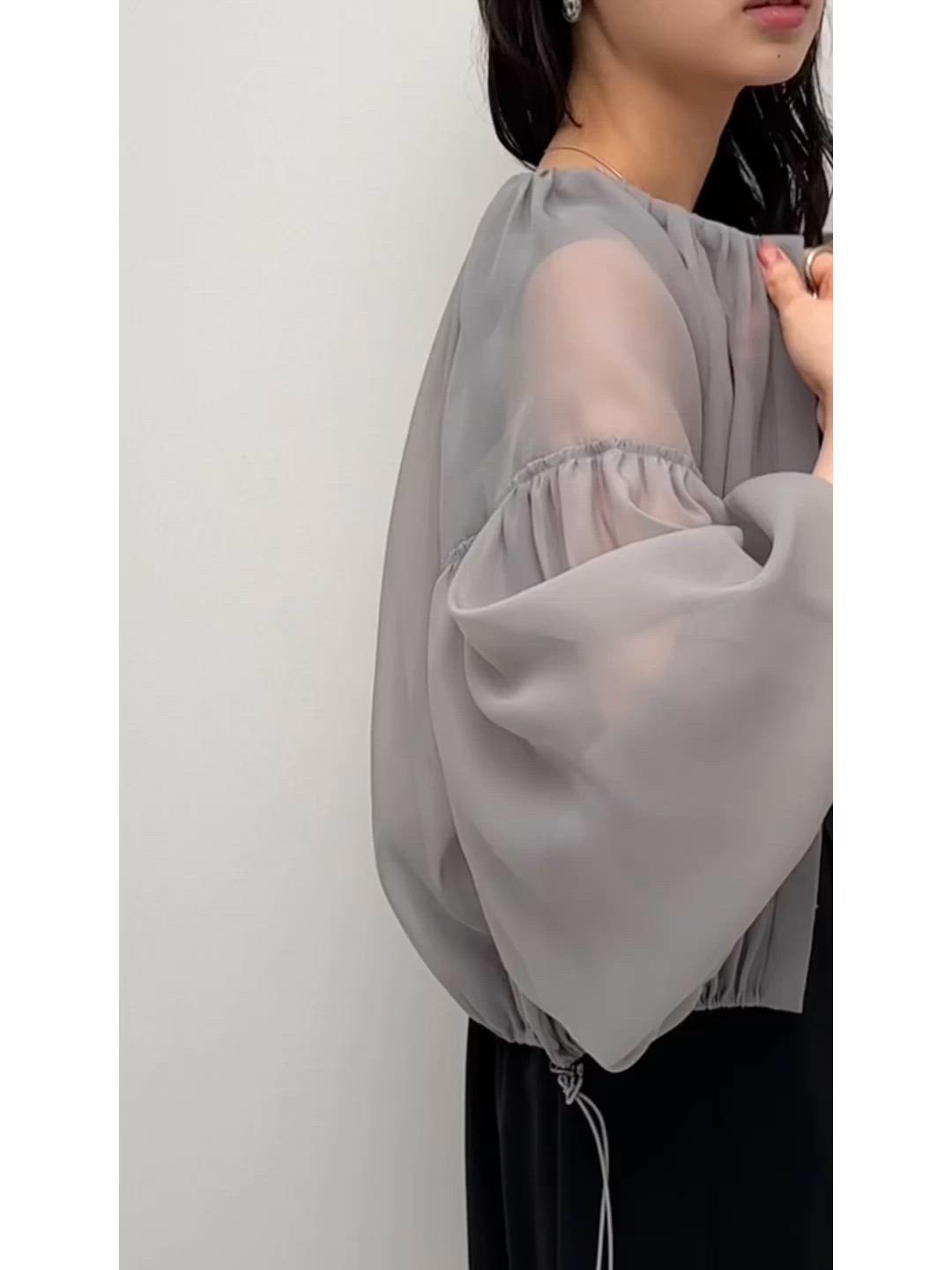 セール】洗える ｜ シアー ボリューム ブルゾン ｜ レディース 長袖