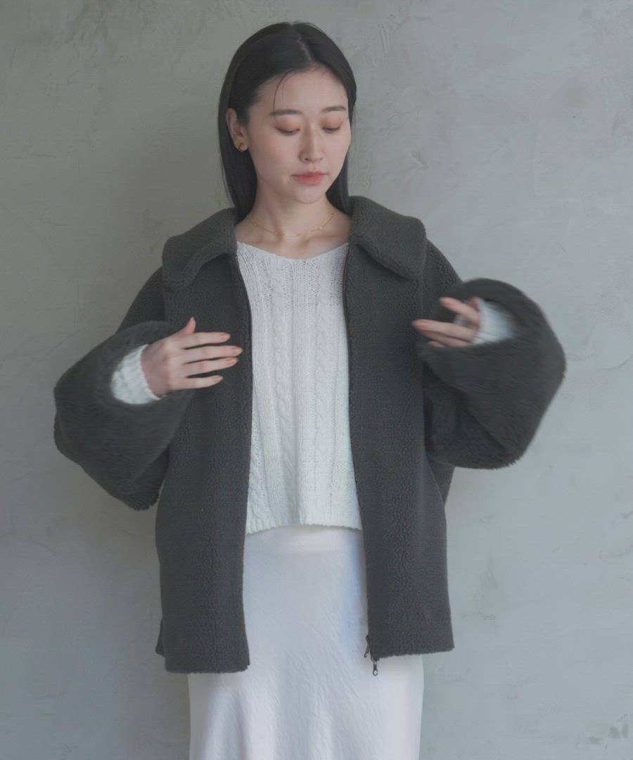 セール】リバーシブルボアジャケット（ブルゾン）｜A part by